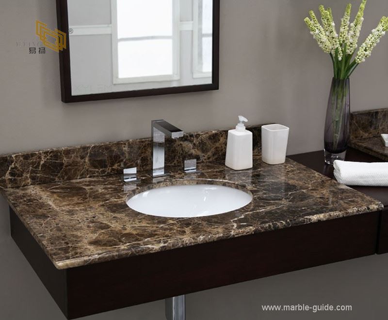 Chinese Dark Emperador Marble Vanity Top product-1-1