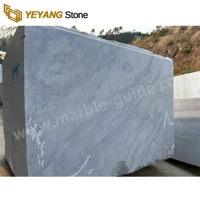 Bloc de piatră de marmură naturală albă și gri Cariera proprie