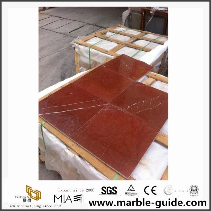 Natural China Coral Red Marble Slabs For Wall And Floor Tiles