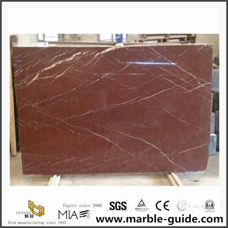 Natural China Coral Red Marble Slabs For Wall And Floor Tiles