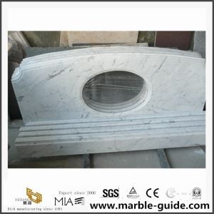 China Carrara White Marmura, Carrara Vanity Top pentru Baie / Spalatorie