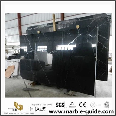 China Nero Marquina Marble Slab-Black Marquina Marble Hot Sale
