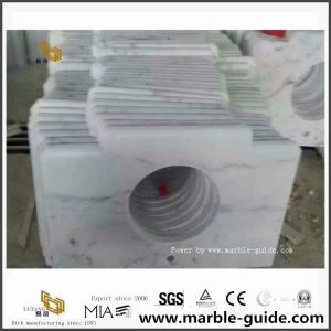 China Guangxi White Marble Vanity Tops pentru baie din fabrica de marmură