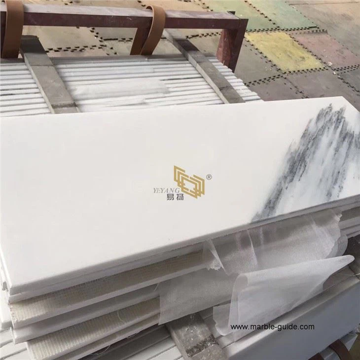 White Marble Tiles Ink Painting Marble