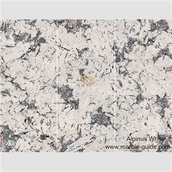 Alpinus White Shiny lustruit Random Face Sintered Stone