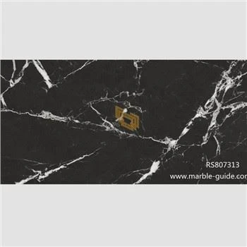 Piatra sinterizata Neagra Ice Flower Efect Marmura Placa de portelan