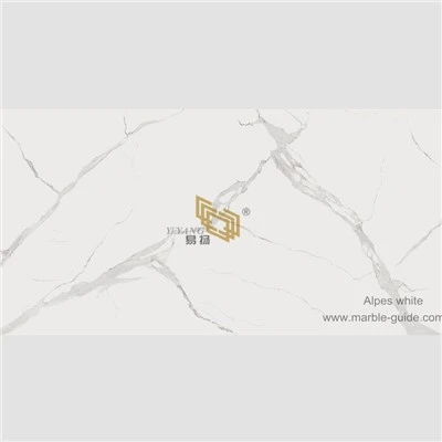 Idei de culoare al plăcii de piatră sinterizată albă Matt Alpes